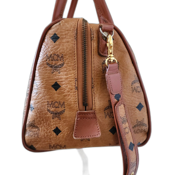 MCM Leather Boston Bag with Crossbody Strap - Picture 5 of 12